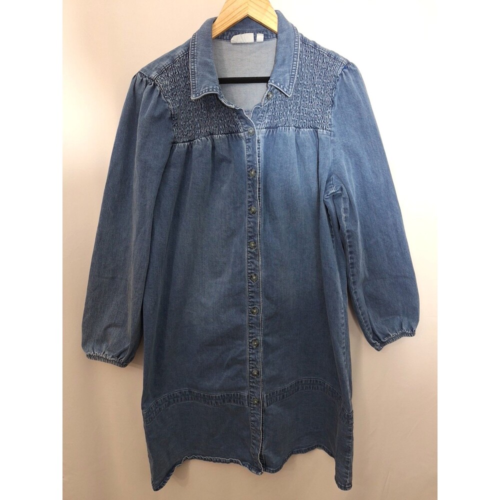 Westbound Women's Denim Dress Size XL Button Front Long Sleeve Western Cowgirl